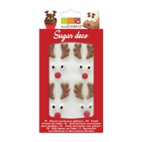 Figuras de azúcar de cara de reno - Scrapcooking - 20 piezas