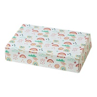 Caja de 23,5 x 16 x 5 cm de arcoiris