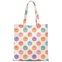 Bolsa de tela Emoticonos de colores con cremallera