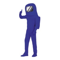 Disfraz de astronauta azul juvenil