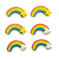 Figuras de azúcar de Arcoiris - Decora - 6 unidades