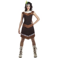 Disfraz de indio apache oscuro para mujer