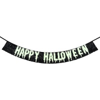 Guirnalda de Happy Halloween fluorescente de 1,50 m