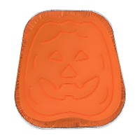 Molde con forma de calabaza desechable de aluminio de 26 x 24 cm