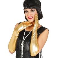 Guantes metalizados largos de 44 cm