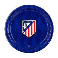 Plato de Atlético de Madrid azul de 18 cm - 8 unidades