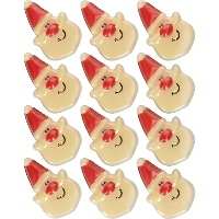 Figuras de chocolate blanco de Santa - 12 unidades