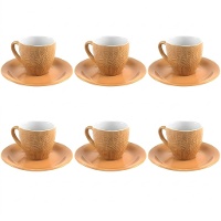 Taza de 100 ml de café hojas mostaza - 6 servicios