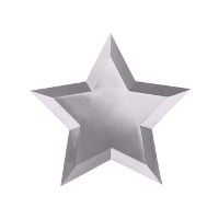 Platos de 27 cm de estrella metalizados - 6 unidades