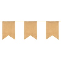 Guirnalda de 15 banderas de yute - 1 unidad