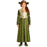 Disfraz de princesa medieval verde para niña