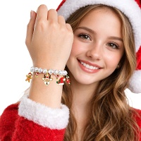 Pulsera de charms navideños