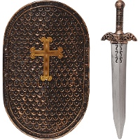 Espada y escudo de guerrero infantil