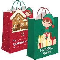 Bolsa regalo de 45 x 33 x 10 cm de Elfo - 1 unidad