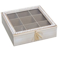 Caja para té Etnico de 24 x 24 x 7,5 cm - DCasa
