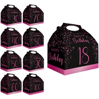 Caja de cartón de Elegant Pink de números - 12 unidades