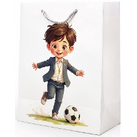 Bolsa de comunión de niño fútbol de 23 x 18 x 10 cm