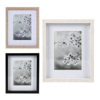 Marco de fotos Cerezo blanco y negro para fotos de 13 x 18 cm - DCasa