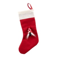 Calcetín de mamá gnomo navideño de 42 cm
