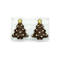 Molde de árbol de Navidad para chocolate de 10 cm - Decora - 2 cavidades