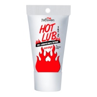 Gel lubricante con efecto calor de sabor fresa de 25 gr - HotFlowers