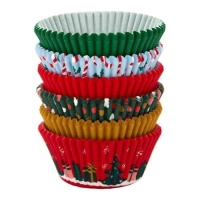 Cápsulas para cupcakes de estampados navideños - Wilton - 150 unidades