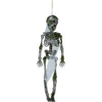 Colgante de esqueleto con musgo de 40 cm