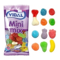 Bolsa de gominolas con cobertura de azúcar - Mini mix Vidal - 75 gr