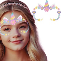 Joyas adhesivas faciales de Unicornio