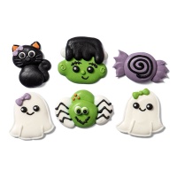 Figuras de azúcar de monstruos y fantasmas - Decora - 6 unidades
