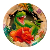 Platos Dino attack de 17,5 cm - 8 unidades