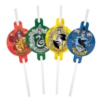 Pajitas de Harry Potter de 22 cm - 4 unidades