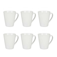 Taza de 380 ml para desayuno de porcelana - 6 unidades