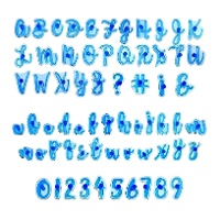 Kit de marcadores para galletas de letras, números y símbolos