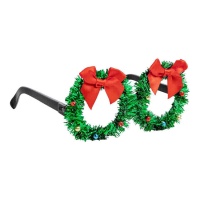 Gafas de corona de Navidad