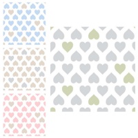 Tela piqué de algodón Corazones - Indigo