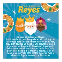 Tarjeta para roscón de reyes azul - Dekora - 100 unidades