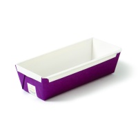 Moldes para pan violeta desechables de 26,5 x 9,9 x 8 cm - Decora - 5 unidades
