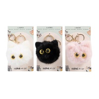 Llavero de gato de peluche - 1 unidad