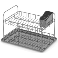 Escurreplatos de 38 x 33 x 32 cm doble negro - Duett