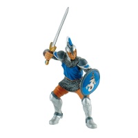 Figura para tarta de guerrero medieval azul de 12 cm - 1 unidad