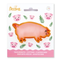 Cortador de cerdito de 9 x 5 x 2,2 cm - Decora