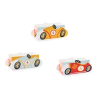 Cajas de racing con coches de carreras - 3 unidades