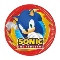 Platos de Sonic The Hedgehog de 20 cm - 8 unidades