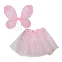 Conjunto de hada con alas y tutú