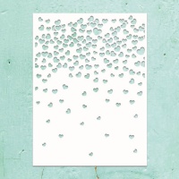 Plantilla Stencil corazones pequeños de 15,2 x 20,3 cm - Mintay papers - 1 unidad