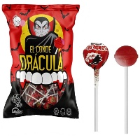 Chupa chup mini con chicle de drácula - 200 unidades
