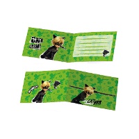 Invitaciones de Cat Noir - 6 unidades