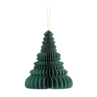 Colgante nido de árbol de Navidad verde botella de 20 cm - 1 unidad