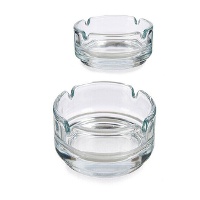 Cenicero de 7,5 cm transparente - 2 unidades